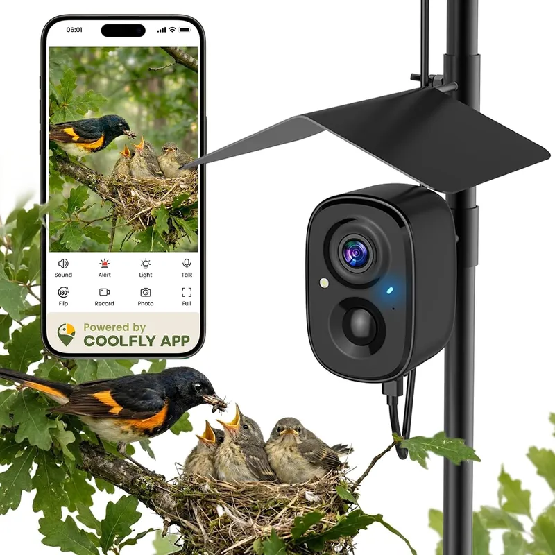 Smart Bird Feeder Camera - كاميرا ذكية للطيور تعمل بالطاقة الشمسية