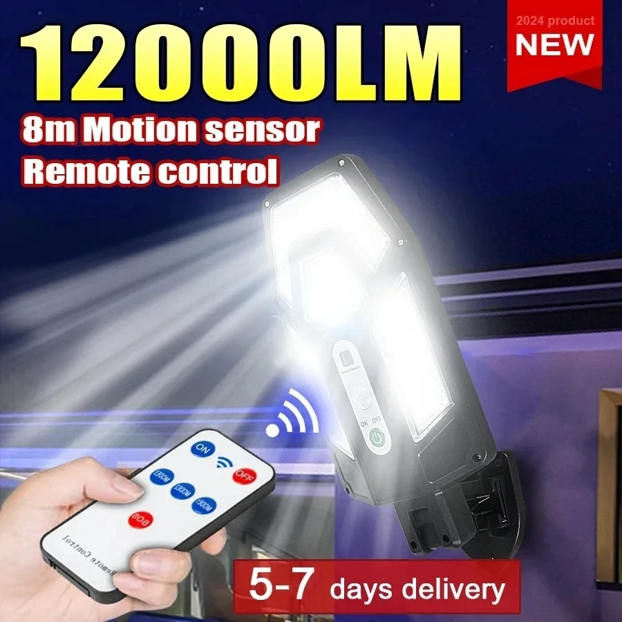 Smart Garden Spotlights - 12000LM مصباح الجدار الشمسي القوي مع