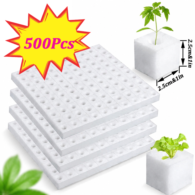 Aerogarden Seed Pod - 500 قطعة من إسفنجات الزراعة المائية