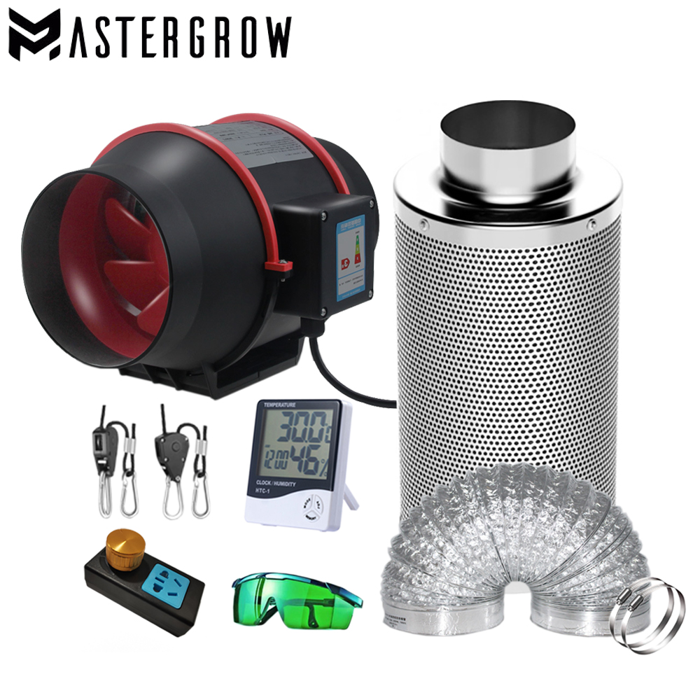 Grow Tent Complete Kit - 4/5/6/8 بوصة مروحة قناة مجموعة كاملة