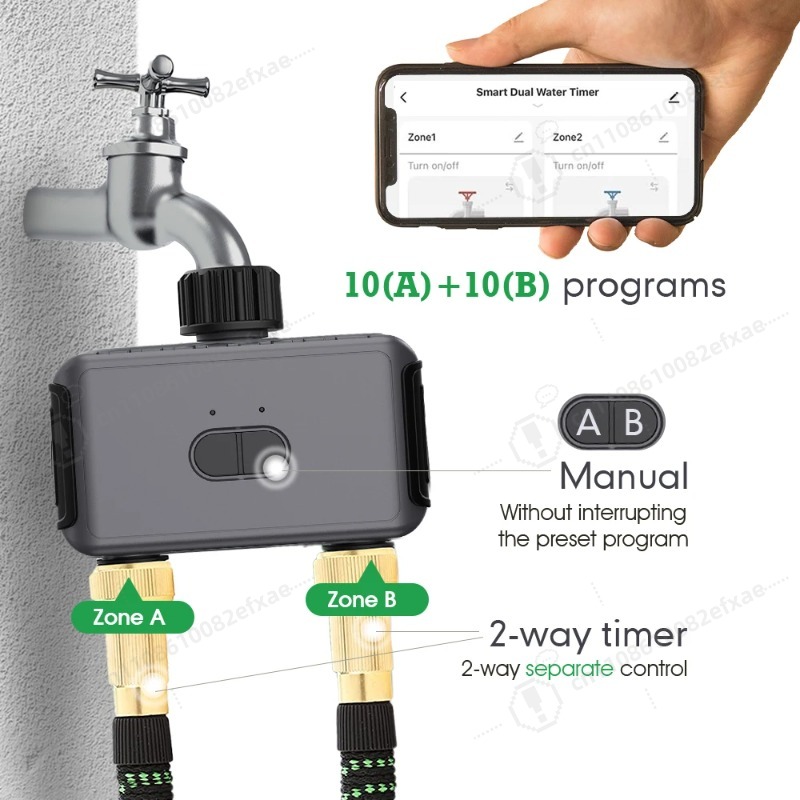 جهاز توقيت ري ذكي ثنائي المناط - مراجعة Smart Garden Zone وسعره