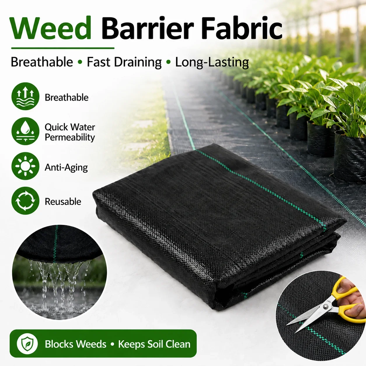 قماش عازل للماء للتحكم بالحشائ - مراجعة Smart Garden Greenhouse وسعره