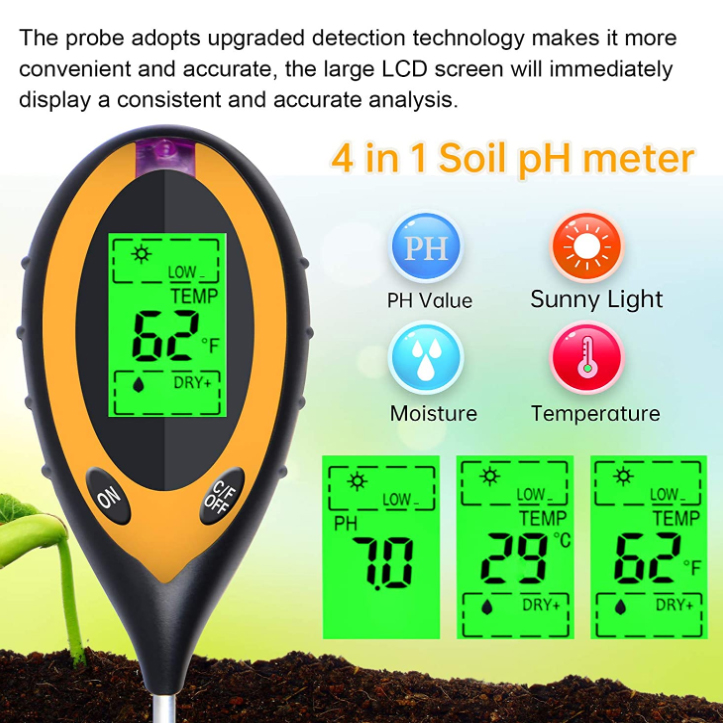 جهاز اختبار التربة 4 في 1 لقيا - مراجعة Soil Test Digital وسعره