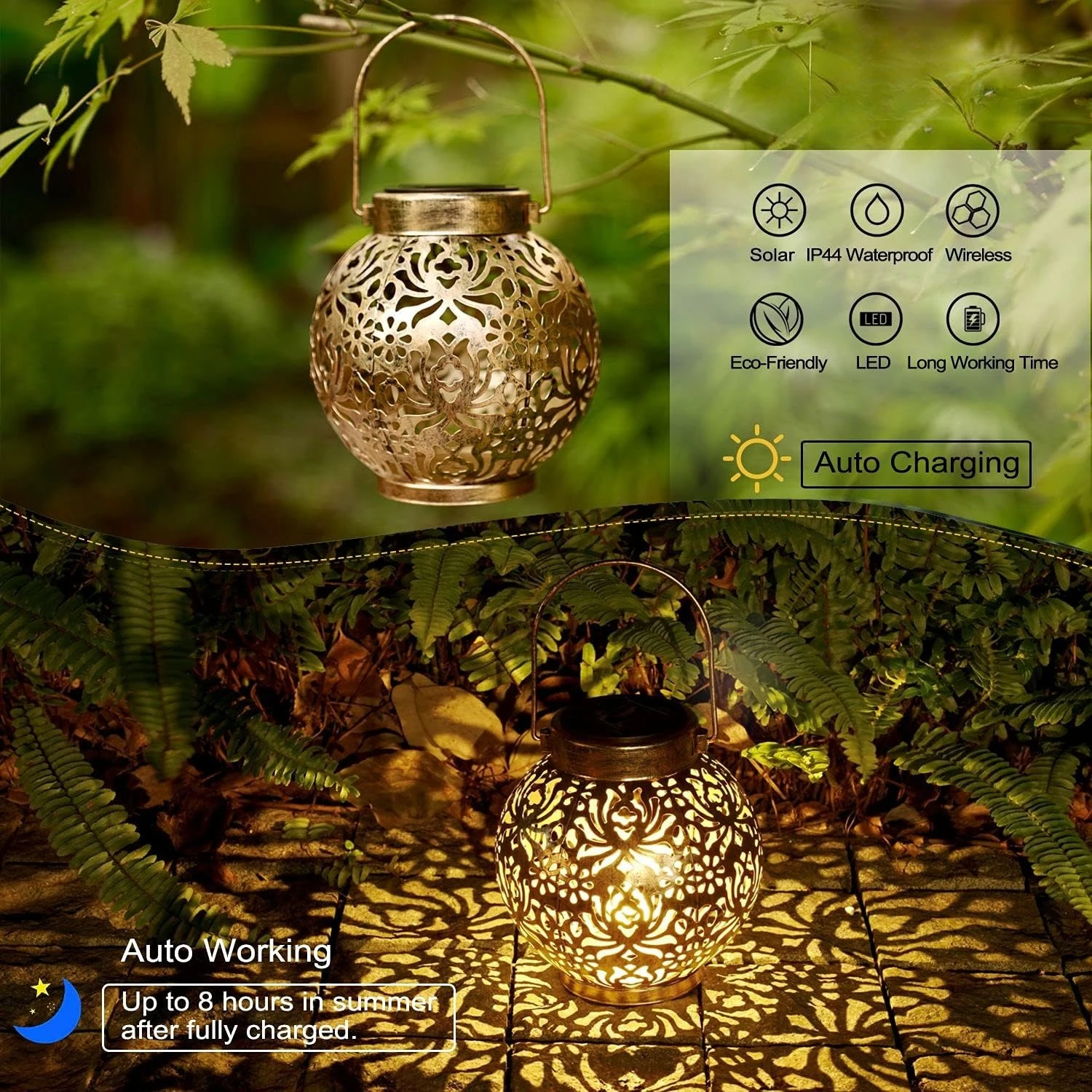 1-6 قطع من الفوانيس الشمسية ال - مراجعة Smart Garden Spotlights وسعره