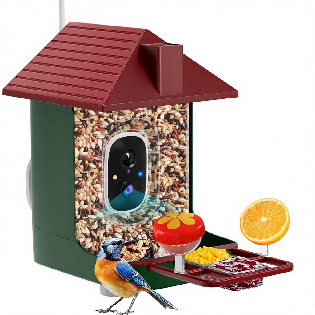 كاميرا ذكية لتغذية الطيور مع ب - مراجعة Smart Bird Feeder Camera وسعره